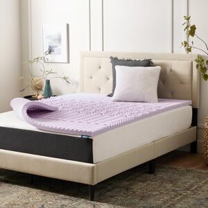 LUCID Mattress Topper, Foam, Lavender, Full LUCID Mattress Topper, Foam, Lavender, Full