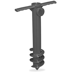 Relaxdays Parasol Screw with Handle, Garden & Beach, Stable Fix, Spike for Twisting in, Plastic, 37.5x23.5 x7.5cm, Grey, 100% Relaxdays Parasol Screw with Handle, Garden & Beach, Stable Fix, Spike for Twisting in, Plastic, 37.5x23.5 x7.5cm, Grey, 100%