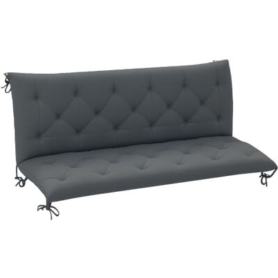 Outsunny 3 Seater Bench Pad Garden Swing Chair Cushion 98x150cm Dark Grey with Back and Ties, Tufted Style, Garden Furniture Window Seat Cushion, for Indoor and Outdoor Use Outsunny 3 Seater Bench Pad Garden Swing Chair Cushion 98x150cm Dark Grey with Back and Ties, Tufted Style, Garden Furniture Window Seat Cushion, for Indoor and Outdoor Use