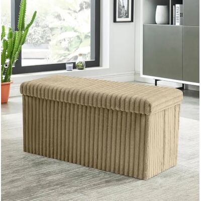 GC GAVENO CAVAILIA Large Storage Box with Lid Ottoman Storage Footstool Rectangle Box for Bedroom, Hallway Toys and Clothes Blanket Storage Bench (76x35x35 cm) Mink GC GAVENO CAVAILIA Large Storage Box with Lid Ottoman Storage Footstool Rectangle Box for Bedroom, Hallway Toys and Clothes Blanket Storage Bench (76x35x35 cm) Mink