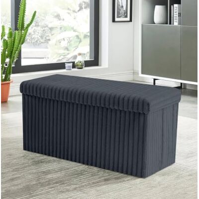GC GAVENO CAVAILIA Large Storage Box with Lid Ottoman Storage Footstool Rectangle Box for Bedroom, Hallway Toys and Clothes Blanket Storage Bench (76x35x35 cm) Charcoal GC GAVENO CAVAILIA Large Storage Box with Lid Ottoman Storage Footstool Rectangle Box for Bedroom, Hallway Toys and Clothes Blanket Storage Bench (76x35x35 cm) Charcoal