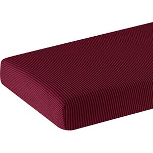 SU SUBRTEX Sofa Seat Cushion Covers Stretch Protective Polyester Fabric Slipcovers (3 Seater, Burgundy) SU SUBRTEX Sofa Seat Cushion Covers Stretch Protective Polyester Fabric Slipcovers (3 Seater, Burgundy)