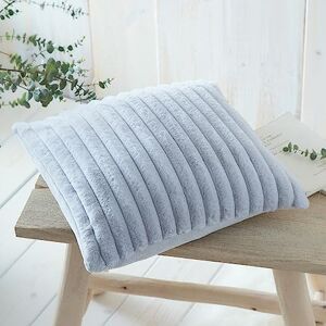 Appletree Faux Fur Cushion – Light Grey Stripe Rabbit Fur Texture – 43x43cm Super Soft Decorative Pillow with Filling – Luxury Lined Cushion for Sofa, Bed or Chair – Elegant Home Accent Appletree Faux Fur Cushion – Light Grey Stripe Rabbit Fur Texture – 43x43cm Super Soft Decorative Pillow with Filling – Luxury Lined Cushion for Sofa, Bed or Chair – Elegant Home Accent