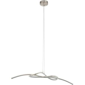 Eglo LED Pendant Light Novafeltria, Single-Flame Hanging Lamp, Pendant Light Made of Steel, Aluminium and Plastic, Dining Table Lamp, Hanging Living Room Lamp in Matt Nickel, White Eglo LED Pendant Light Novafeltria, Single-Flame Hanging Lamp, Pendant Light Made of Steel, Aluminium and Plastic, Dining Table Lamp, Hanging Living Room Lamp in Matt Nickel, White