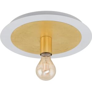 Eglo Passano LED Ceiling Light, Steel in White, Gold, E27 Socket Eglo Passano LED Ceiling Light, Steel in White, Gold, E27 Socket