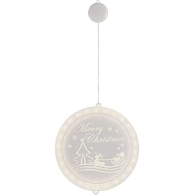 AmeliaHome LED Window Decoration Acrylic Pendant Christmas Lights Battery Operated Christmas Decoration Round Merry Christmas AmeliaHome LED Window Decoration Acrylic Pendant Christmas Lights Battery Operated Christmas Decoration Round Merry Christmas