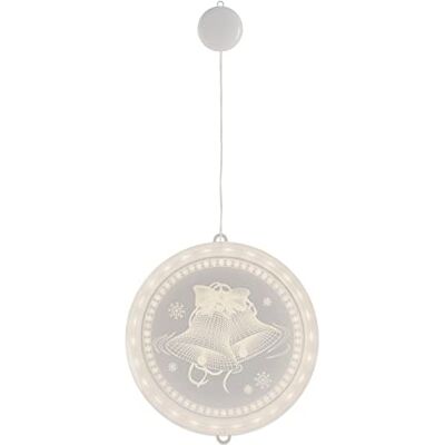 AmeliaHome LED Window Decoration Acrylic Pendant Christmas Lighting Battery Operated Christmas Decoration Round Jingle AmeliaHome LED Window Decoration Acrylic Pendant Christmas Lighting Battery Operated Christmas Decoration Round Jingle