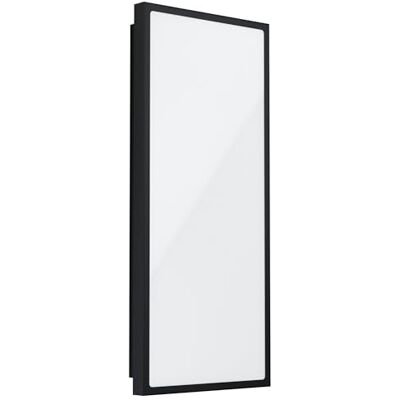 Eglo LED Outdoor Wall Light Casazza, External Porch Lighting, Waterproof Outside Lamp Made of Black Galvanized Steel and White Plastic, IP44, H 57 cm Eglo LED Outdoor Wall Light Casazza, External Porch Lighting, Waterproof Outside Lamp Made of Black Galvanized Steel and White Plastic, IP44, H 57 cm