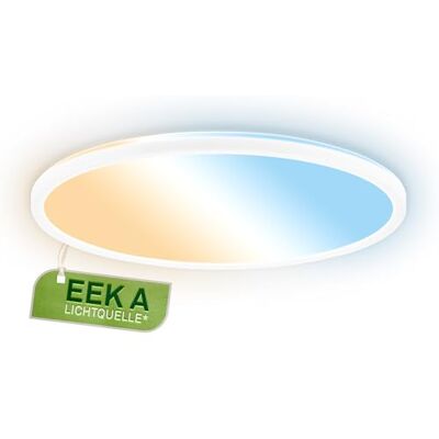 Briloner LED Panel with EEC A Light Source, 14,2 W at 3000lm, Slim Design, CCT, Indirect Light, LED Ceiling Panel, Living Room, Kitchen Lights Ceiling, Office Lights, 42 x 3 cm, White Briloner LED Panel with EEC A Light Source, 14,2 W at 3000lm, Slim Design, CCT, Indirect Light, LED Ceiling Panel, Living Room, Kitchen Lights Ceiling, Office Lights, 42 x 3 cm, White