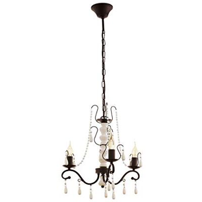 Eglo 49837 CHATTISHAM Chandelier in Grey, Brown and White Eglo 49837 CHATTISHAM Chandelier in Grey, Brown and White