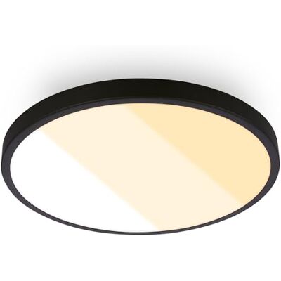 Briloner LED Ceiling Light, 18W 2000lm, 2700K 3000K 4000K, IP44 Splash Proof, Bright Ceiling Lamp, Bathroom Light, Kitchen Light, 24 x 6 cm, Black Briloner LED Ceiling Light, 18W 2000lm, 2700K 3000K 4000K, IP44 Splash Proof, Bright Ceiling Lamp, Bathroom Light, Kitchen Light, 24 x 6 cm, Black