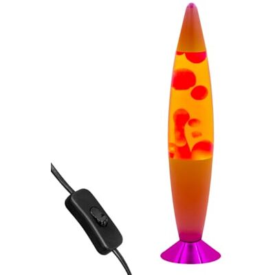 Global Gizmos 49029 Pink Ombre Lava Lamp/Sunset Pattern Base/Retro Nostalgia/Relaxing Mood Light / 16 Inch Height Global Gizmos 49029 Pink Ombre Lava Lamp/Sunset Pattern Base/Retro Nostalgia/Relaxing Mood Light / 16 Inch Height