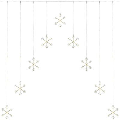 WeRChristmas Christmas Snowflake Curtain Light Decorations, Warm White, 1.3 m WeRChristmas Christmas Snowflake Curtain Light Decorations, Warm White, 1.3 m
