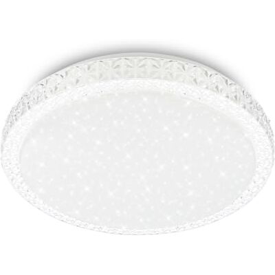 Briloner LED Ceiling Light Star Effect Crystal Look 4000K 26.5cm Neutral White Light, Ceiling Lamp, Living Room Light, Bedroom Light, Kitchen Light, Ceiling Lighting, White Briloner LED Ceiling Light Star Effect Crystal Look 4000K 26.5cm Neutral White Light, Ceiling Lamp, Living Room Light, Bedroom Light, Kitchen Light, Ceiling Lighting, White