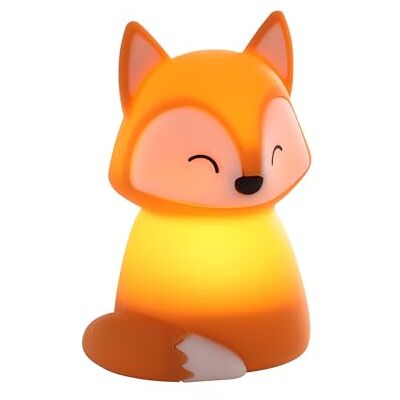 Eglo LED Night Light Kids Castellino, Cute Battery nightlight Fox room decoration girls and boys bedroom, silicone bedside lamp for children, touch-operated, orange, warm white, RGB Eglo LED Night Light Kids Castellino, Cute Battery nightlight Fox room decoration girls and boys bedroom, silicone bedside lamp for children, touch-operated, orange, warm white, RGB
