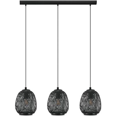 Eglo Pendant Light Dembleby 1, 3-Light Hanging Lamp Vintage, Natural, Hygge Eglo Pendant Light Dembleby 1, 3-Light Hanging Lamp Vintage, Natural, Hygge