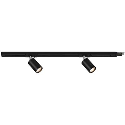 Briloner Track Light, Rail Lighting Extension Kit, Dimmable 2X Adjustable GU10 Spotlights, Extendable, Ceiling Light Rail System, Spotlights, 0.75 m, Black Briloner Track Light, Rail Lighting Extension Kit, Dimmable 2X Adjustable GU10 Spotlights, Extendable, Ceiling Light Rail System, Spotlights, 0.75 m, Black