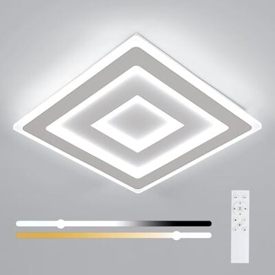 Osairous LED Ceiling Light Dimmable with Remote Control, 52W 5850LM Modern Modern Ceiling Lamp, Squares Design Lighting 3000K-6500K for Living Room, Bedrooms, Dining Room, Kitchen, Corridor Osairous LED Ceiling Light Dimmable with Remote Control, 52W 5850LM Modern Modern Ceiling Lamp, Squares Design Lighting 3000K-6500K for Living Room, Bedrooms, Dining Room, Kitchen, Corridor