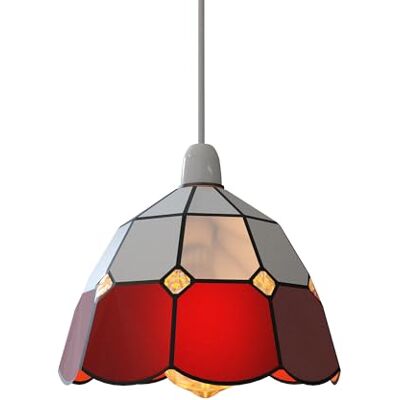 DC VOLTAGE Tiffany Style Lamp Shade Antique Red and White Glass and Mosaic Dragonfly Design Ceiling Lamp Pendant Stained Glass Shade Easy Fit Replacement Light Shades DC VOLTAGE Tiffany Style Lamp Shade Antique Red and White Glass and Mosaic Dragonfly Design Ceiling Lamp Pendant Stained Glass Shade Easy Fit Replacement Light Shades