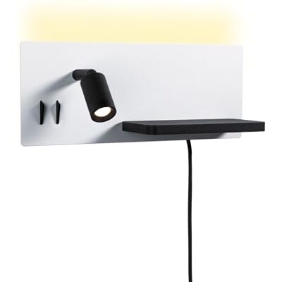Paulmann 71102 LED wall luminaire Serra USB C 2700K 650lm / 200lm 230V 5.5 / 1x2.6W dimmable White matt, Black matt wall Reading lamp Paulmann 71102 LED wall luminaire Serra USB C 2700K 650lm / 200lm 230V 5.5 / 1x2.6W dimmable White matt, Black matt wall Reading lamp