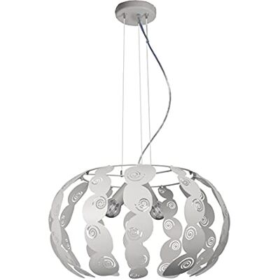 PADANA LAMPADARI SRL Pendant Lamp, Modern London Laser Engraved Metal Chandelier, Original Design, Adjustable Height, Bright 3xE27 LED for Room, Living Room, Kitchen, Entrance. PADANA LAMPADARI SRL Pendant Lamp, Modern London Laser Engraved Metal Chandelier, Original Design, Adjustable Height, Bright 3xE27 LED for Room, Living Room, Kitchen, Entrance.