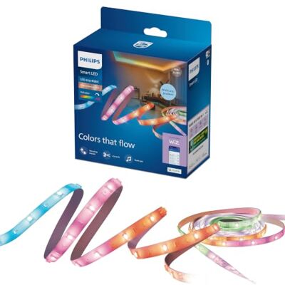 Philips GBIC LED Strip Light, 10m, Type G Dynamic Multicolour Light Effects, Million of Colours, Smart LED, Cuttable, Easy Setup, Bluetooth App Control, Smart Home Philips GBIC LED Strip Light, 10m, Type G Dynamic Multicolour Light Effects, Million of Colours, Smart LED, Cuttable, Easy Setup, Bluetooth App Control, Smart Home