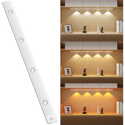 Alyvisun Under Cabinet Light, 60CM USB-C Rechargeable LED with Motion Sensor 3 Adjustable Colour Temperatures & Stepless Dimming Wall Lights– Magnetic Installation, for Kitchen, Cupboard, Wardrobe Alyvisun Under Cabinet Light, 60CM USB-C Rechargeable LED with Motion Sensor 3 Adjustable Colour Temperatures & Stepless Dimming Wall Lights– Magnetic Installation, for Kitchen, Cupboard, Wardrobe