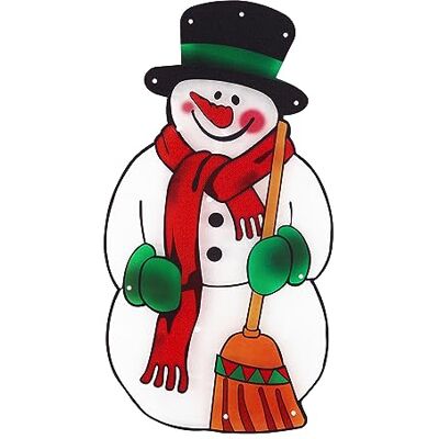 The Christmas Workshop The Benross Christmas Workshop LED Snowman Metallic Silhouette Light, White The Christmas Workshop The Benross Christmas Workshop LED Snowman Metallic Silhouette Light, White