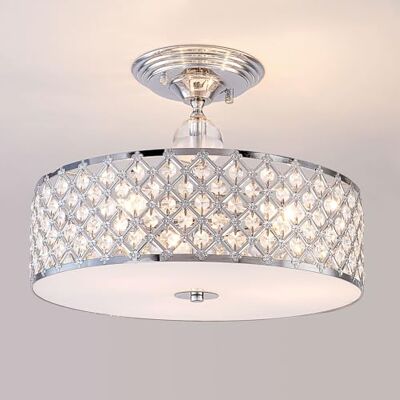 Harper Living Drum Semi Flush Ceiling Light - Ceiling Light Harper Living Drum Semi Flush Ceiling Light - Ceiling Light