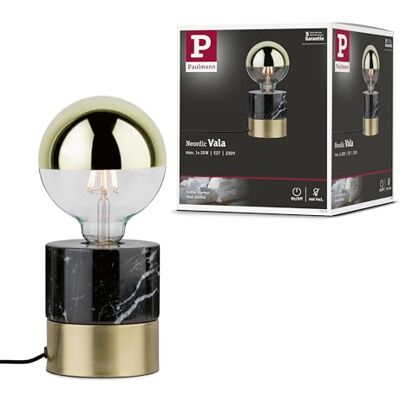 Paulmann 79742 Neordic Vala Table luminaire max. 1x20W Table lamp for E27 Lamps Bedside lamp Brushed Brass/Black 230V Marble Without lamp Paulmann 79742 Neordic Vala Table luminaire max. 1x20W Table lamp for E27 Lamps Bedside lamp Brushed Brass/Black 230V Marble Without lamp
