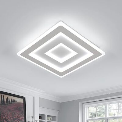 Osairous Ceiling Lamp LED Modern, 52W 5850LM LED Ceiling Light Acrylic, White Squares Design for Living Room, Bedrooms, Dining Room, Kitchenand, Corridor, Cold White 6500K Osairous Ceiling Lamp LED Modern, 52W 5850LM LED Ceiling Light Acrylic, White Squares Design for Living Room, Bedrooms, Dining Room, Kitchenand, Corridor, Cold White 6500K