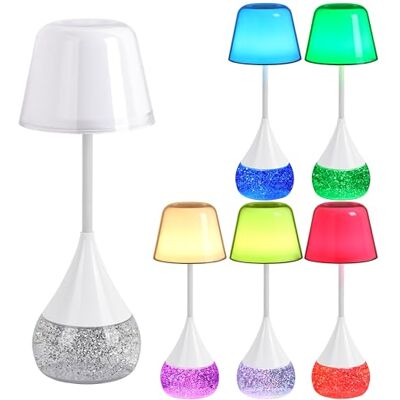 L & P Home & Gifts Lesser & Pavey Glitter Mood Home Decor Table Lamp Flowing Glitter Motion, Colour Changing Glow, Relaxing Ambience, Decorative Accent, Modern Display, Everyday Décor L & P Home & Gifts Lesser & Pavey Glitter Mood Home Decor Table Lamp Flowing Glitter Motion, Colour Changing Glow, Relaxing Ambience, Decorative Accent, Modern Display, Everyday Décor