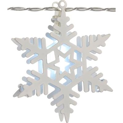 WeRChristmas Snowflake Light String Christmas Decoration with 10-LED Lights White WeRChristmas Snowflake Light String Christmas Decoration with 10-LED Lights White