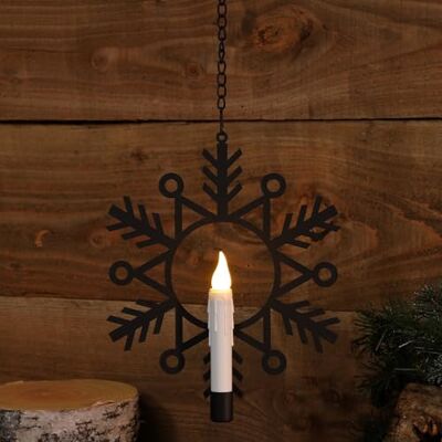 Noma Hanging Snowflake Light, Black, 29 cm (Pack of 1) Noma Hanging Snowflake Light, Black, 29 cm (Pack of 1)