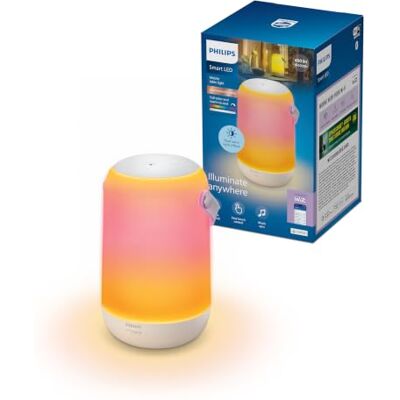 Philips Smart Lighting Mobile Table Lamp Warm-to-Cool White Light, Millions of Colours, Smart LED, Dimmable, Easy Controls, Bluetooth App Control, Smart Home Philips Smart Lighting Mobile Table Lamp Warm-to-Cool White Light, Millions of Colours, Smart LED, Dimmable, Easy Controls, Bluetooth App Control, Smart Home