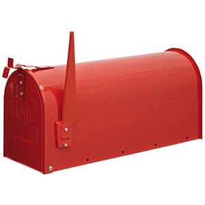 ARREGUI USA Mail USA/R American Post Box Galvanised Steel The "US Mailbox" Classic with Red Flag, US Mailbox for Outdoor Use, Large (Magazines & C4 Envelopes), Red ARREGUI USA Mail USA/R American Post Box Galvanised Steel The "US Mailbox" Classic with Red Flag, US Mailbox for Outdoor Use, Large (Magazines & C4 Envelopes), Red