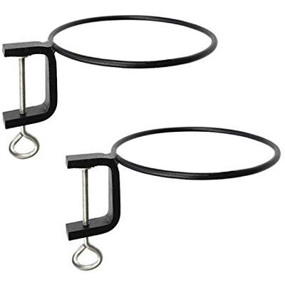 Achla Designs Clamp-On Flowerpot Ring, Metal, Black Achla Designs Clamp-On Flowerpot Ring, Metal, Black