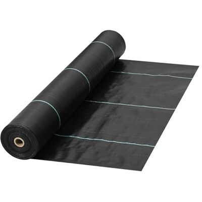 VEVOR Weed Barrier, 5.8oz Landscape Fabric, 4ft x 300ft Cover Mat Heavy Duty Woven Grass Control Geotextile for Garden, Patio, Black VEVOR Weed Barrier, 5.8oz Landscape Fabric, 4ft x 300ft Cover Mat Heavy Duty Woven Grass Control Geotextile for Garden, Patio, Black