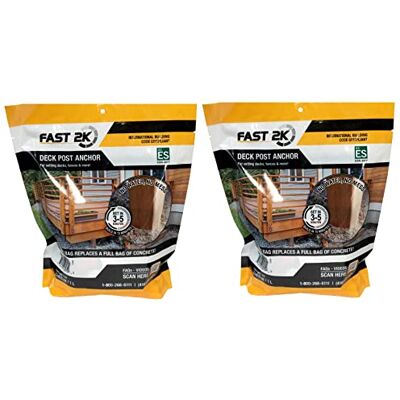 H.B. Fuller Fast 2K Deck Post Mix 2 Pack Expanding Foam Concrete Alternative for Deck, Fence, Mailbox & Playground Equipment Installs. Fast-Setting, Post Foam H.B. Fuller Fast 2K Deck Post Mix 2 Pack Expanding Foam Concrete Alternative for Deck, Fence, Mailbox & Playground Equipment Installs. Fast-Setting, Post Foam
