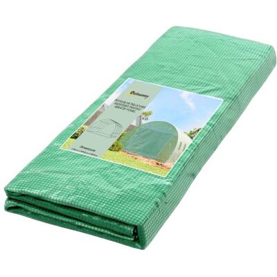 Outsunny 4 x 3 x 2m Polytunnel Greenhouse Replacement Cover ONLY Green Winter Garden Plant PE Cover, for Poly Tunnel Walk-in Greenhouse, Roll-up Windows Door, Outdoor Outsunny 4 x 3 x 2m Polytunnel Greenhouse Replacement Cover ONLY Green Winter Garden Plant PE Cover, for Poly Tunnel Walk-in Greenhouse, Roll-up Windows Door, Outdoor