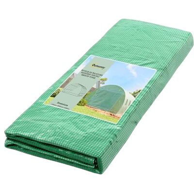 Outsunny 4 x 3 x 2m Polytunnel Greenhouse Replacement Cover ONLY Winter Garden Plant PE Cover for Tunnel Walk-in Greenhouse with Roll-up Windows Door Outdoor, Green Outsunny 4 x 3 x 2m Polytunnel Greenhouse Replacement Cover ONLY Winter Garden Plant PE Cover for Tunnel Walk-in Greenhouse with Roll-up Windows Door Outdoor, Green