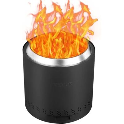 VEVOR Smokeless Fire Pit Stove Bonfire, H: 15.4 in x Dia: 15.7 in,Wood Burning Fireplaces with Removable Ash Pan, SUS430 Stainless Steel Inner Portable Outdoor Firepit,for Outdoor Patio Camping VEVOR Smokeless Fire Pit Stove Bonfire, H: 15.4 in x Dia: 15.7 in,Wood Burning Fireplaces with Removable Ash Pan, SUS430 Stainless Steel Inner Portable Outdoor Firepit,for Outdoor Patio Camping