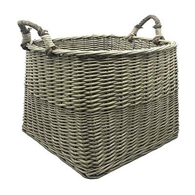 Jvl Willow Log Basket - Antique Wash - Firewood Storage Jvl Willow Log Basket - Antique Wash - Firewood Storage