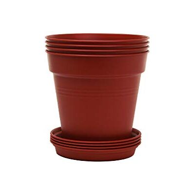 Mintra Office Mintra Home Garden Pots 4pk (Burgundy, 11cm Diameter (4.3in)) Mintra Office Mintra Home Garden Pots 4pk (Burgundy, 11cm Diameter (4.3in))