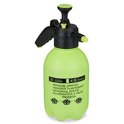 Relaxdays Spray Bottle, 2 Litres Volume, Nozzle with Mist & Stream, Scale, Refillable, Plastic, 34x24x13 cm, Green/Black Relaxdays Spray Bottle, 2 Litres Volume, Nozzle with Mist & Stream, Scale, Refillable, Plastic, 34x24x13 cm, Green/Black