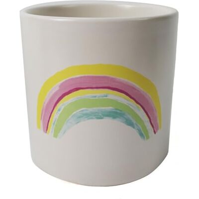 Leaf 12cm Ceramic Rainbow Multicolour Ceramic Planter pink - Planter Leaf 12cm Ceramic Rainbow Multicolour Ceramic Planter pink - Planter