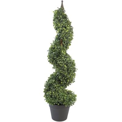 Leaf 90cm Tall Artificial Boxwood Spiral Topiary Tree - Topiary Tree Leaf 90cm Tall Artificial Boxwood Spiral Topiary Tree - Topiary Tree