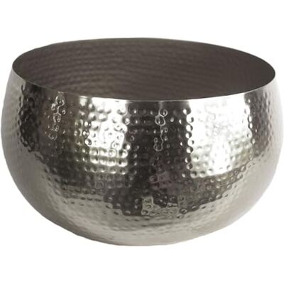 Silver Metal Planter Bowl - Large Indoor Decor Silver Metal Planter Bowl - Large Indoor Decor