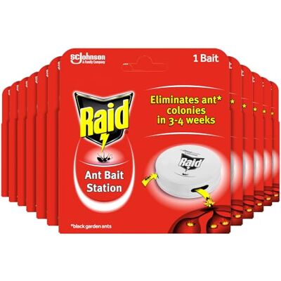 Raid Ant Bait Station, Long Lasting Ant Killer for Indoor and Outdoor Use, Destroys Nests, Pack of 12 Raid Ant Bait Station, Long Lasting Ant Killer for Indoor and Outdoor Use, Destroys Nests, Pack of 12