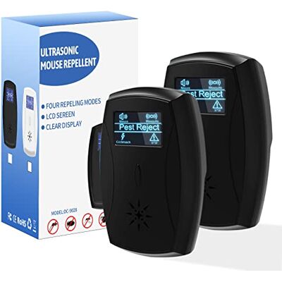 HIYAA Ultrasonic Pest Repeller,4-in-1 Plug in Frequency Conversion Technology Pest Control Electronic Pest Repellent Indoor and Outdoor Efficient Repelling Pest,Safe Human & Pets (2 Pack,Black) HIYAA Ultrasonic Pest Repeller,4-in-1 Plug in Frequency Conversion Technology Pest Control Electronic Pest Repellent Indoor and Outdoor Efficient Repelling Pest,Safe Human & Pets (2 Pack,Black)